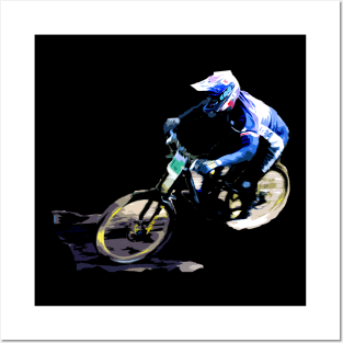 mtb downhill Posters and Art